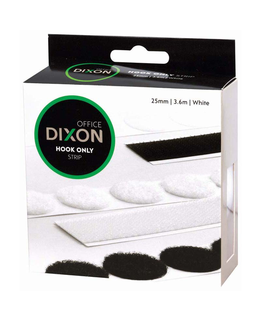 STRIP HOOK ONLY DIXON 25MM X 3.6M WHITE