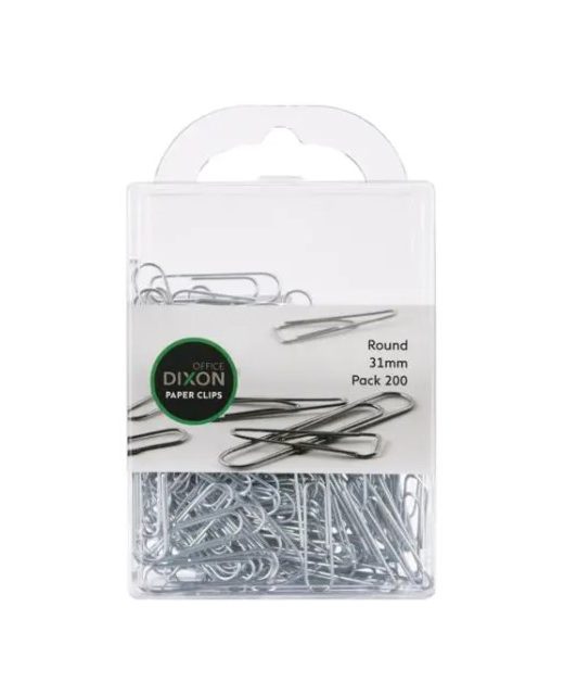 Dixon Paper Clips 31mm Round Pack 200