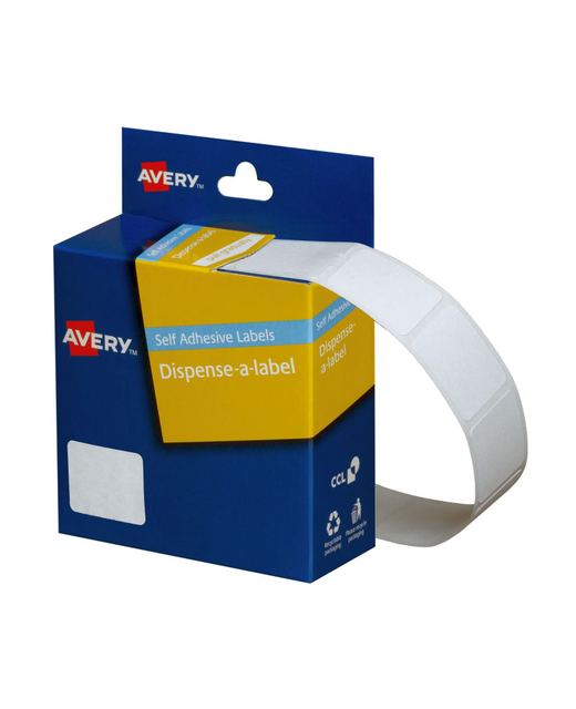 AVERY LABEL DISPENSER DMR1924W WHITE 19X24MM WHITE 650 PACK