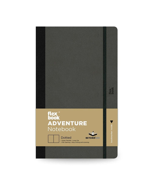 FLEXBOOK ADVENTURE NOTEBOOK MEDIUM DOTTED OFF BLACK