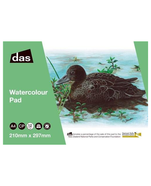 WATERCOLOUR PAD DAS A4 200GSM 12 SHEETS