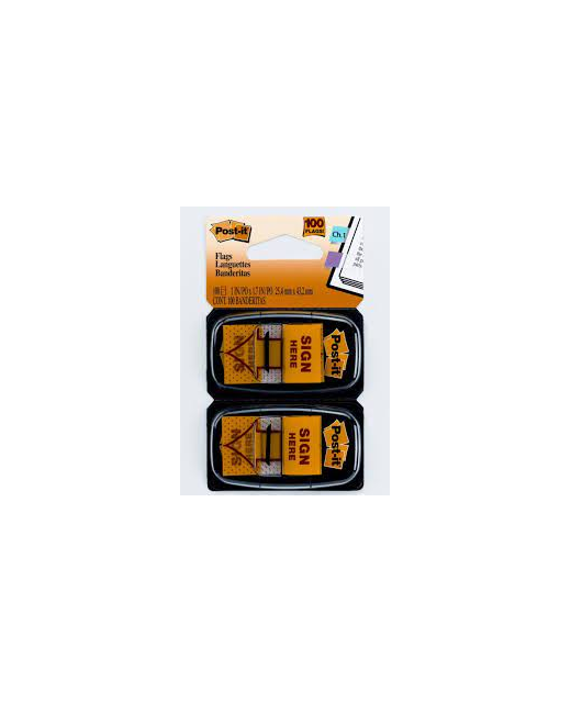 POST IT SIGN HERE FLAGS  TWIN PACK 