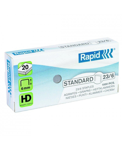 RAPID STANDARD 23/6 STAPLES 6MM