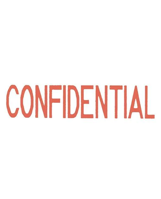 DIXON STAMP 002 CONFIDENTIAL RED PRE INKED