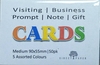 VISITING CARDS  MEDIUM 90X55MM 5 COLOURS 50PK