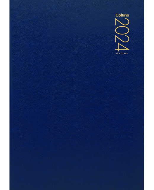 DIARY 2024 Collins Diary A43 Navy Blue Even Year