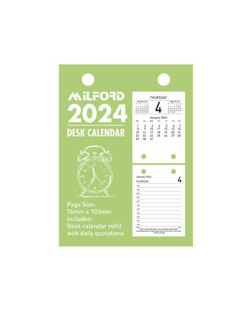 Milford Desk Calendar Refill 2024