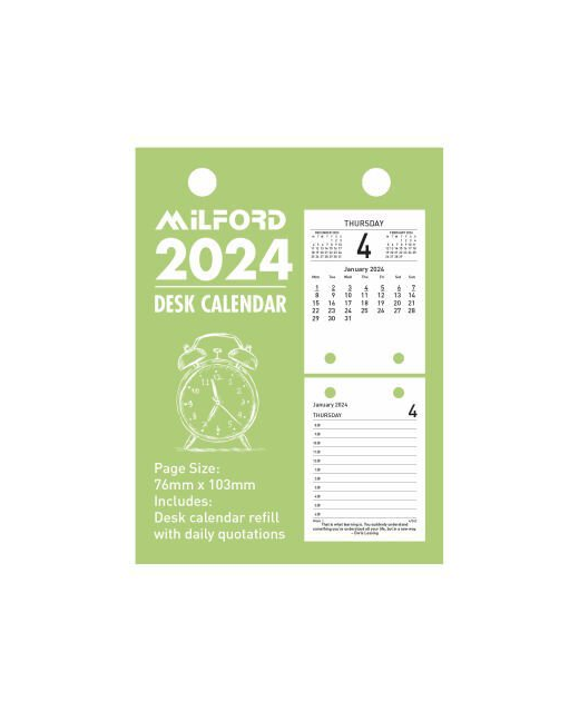 Milford Desk Calendar Refill 2024