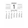 Milford Desk Calendar Refill 2024