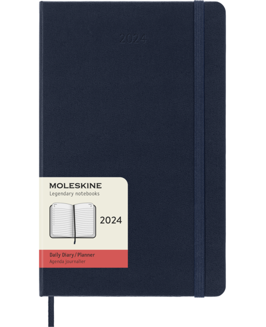 DIARY 2024 Moleskine Diary 12 Month Daily SC Pocket Sapphire Blue