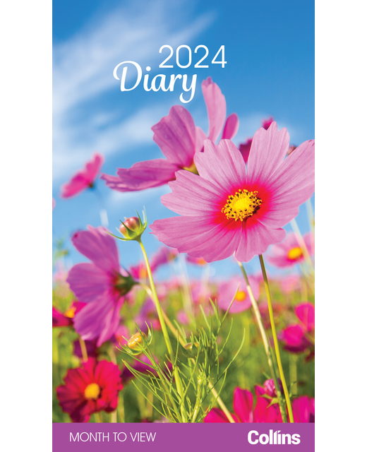 DIARY 2024 Collins Rosebank Diary Floral Month to View Even Year