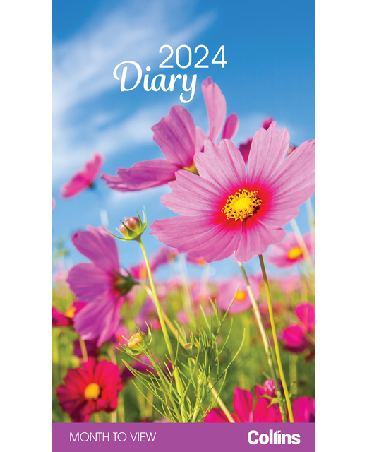 DIARY 2024 Collins Rosebank Diary Floral Month to View Even Year