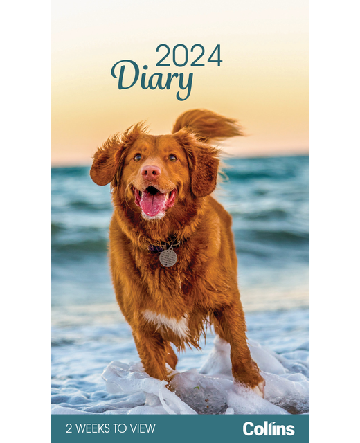 DIARY 2024 Collins Rosebank Diary Dogs & Puppies 2 Weeks to View Even Year