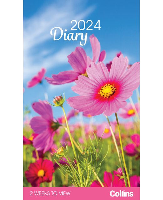 DIARY 2024 Collins Rosebank Diary Floral 2 Weeks to View Even Year