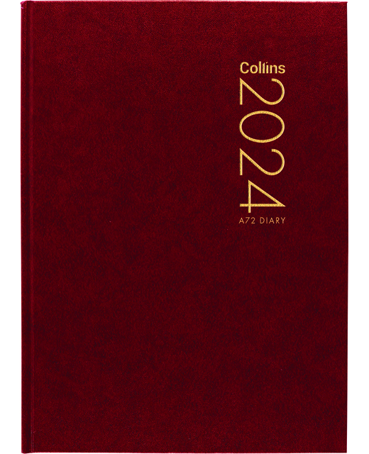 DIARY 2024 Collins Diary A72 Red Even Year