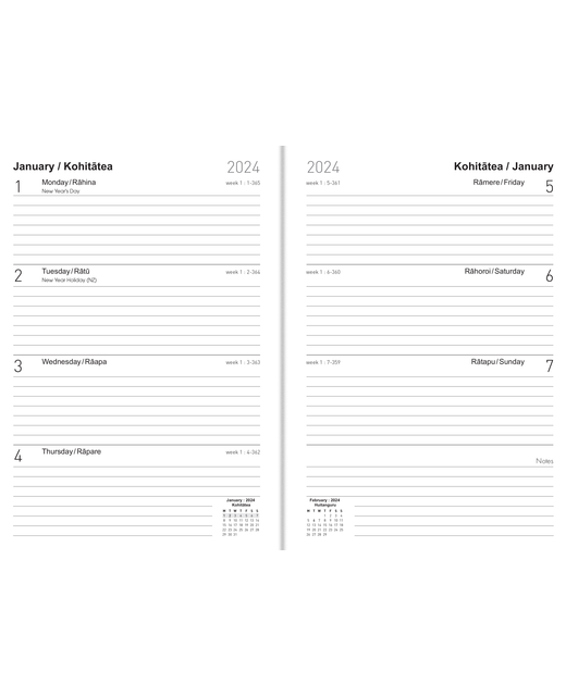 DIARY 2024 Kanuka Glen Art A53 Diary 2024 Korimako StationeryDiaries