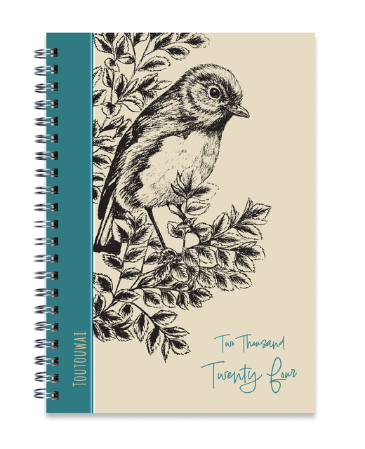 DIARY 2024 Kanuka Glen Art A53 Wiro Diary 2024 Toutouwai