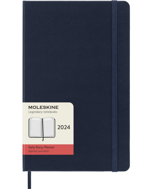 DIARY 2024 Moleskine Diary 12 Month Daily HC Large Sapphire Blue