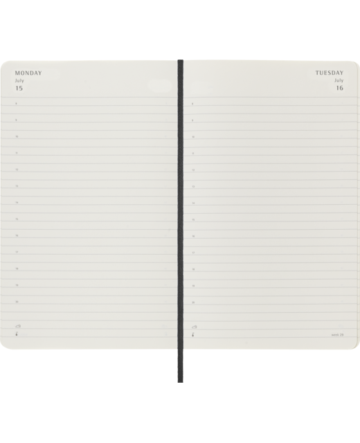 DIARY 2024 Moleskine Diary 12 Month Daily SC Large Black Stationery