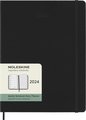 DIARY 2024 Moleskine Diary 12 Month Weekly + Notes HC XL Black