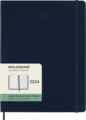 DIARY 2024 Moleskine Diary 12 Month Weekly + Notes Hard Cover XL Sapphire Blue