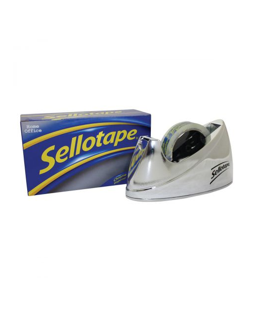 TAPE DISPENSER SELLOTAPE CHROME SMALL 33MM