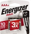 Energizer Max Alkaline Batteries AAA