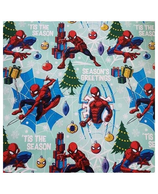 ROLLWRAP XMAS MARVEL 3M X 700MM VARIOUS DESIGNS