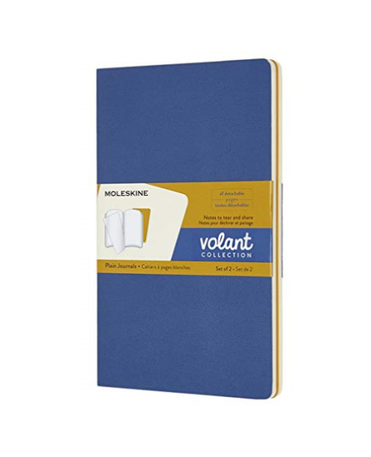 MOLESKINE VOLANT JOURNAL PLAIN BLUE AMBER YELLOW