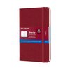 MOLESKINE TWO GO NOTEBOOK MEDIUM RULED CRANBERRY RED