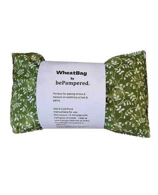 X-Large Wheat Bag - Green Floral