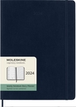 DIARY 2024 Moleskine Diary 12 Month Weekly + Notes SC XL Sapphire Blue