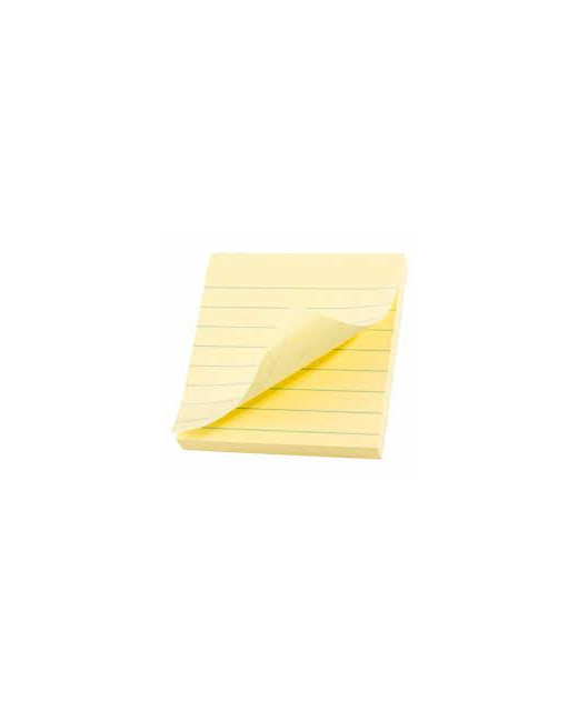 POST-IT LINED NOTES 630-SS 76 X 76 MM YELLOW 100