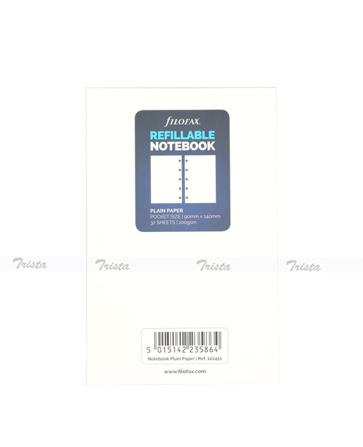NOTEBOOK REFILLABLE FILOFAX PLAIN 32 SHEETS