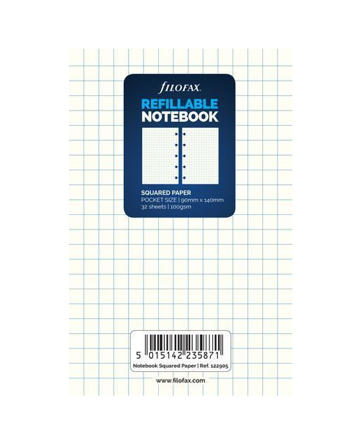 NOTEBOOK REFILLABLE FILOFAX SQUARED 32 SHEETS