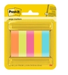 Post-it Page Markers 670-5ASST 15x50mm Assorted, Pack of 5