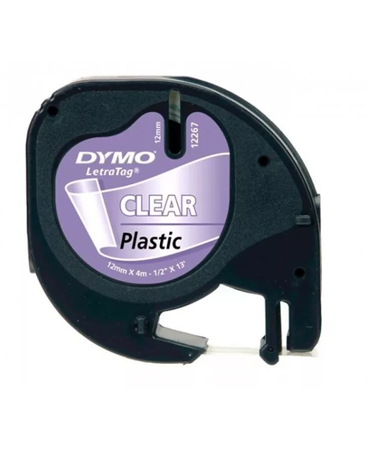 Dymo 16952 DY LT 0.5"X13 12mmx4m BLK/CLR tape