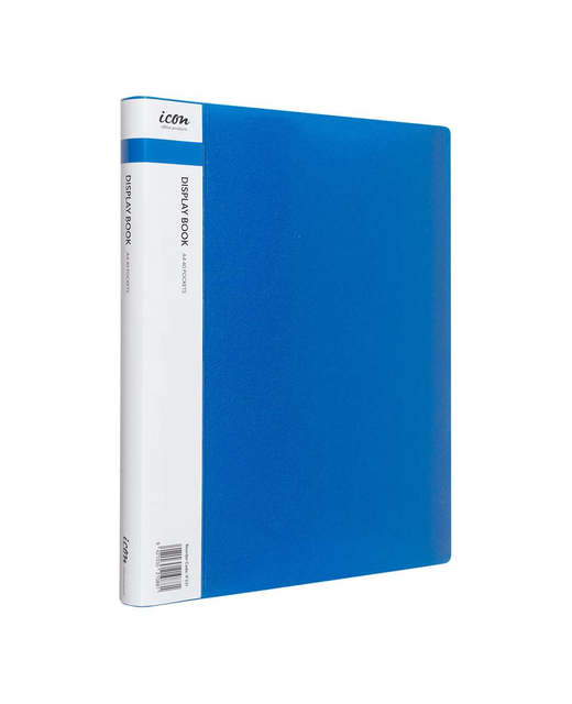 DISPLAY BOOK ICON A4 40 POCKET BLUE