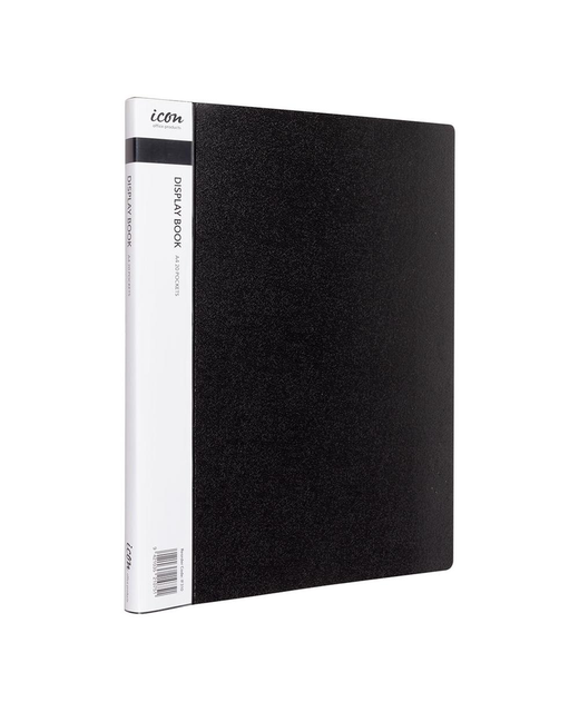 DISPLAY BOOK ICON A4 20 POCKET BLACK