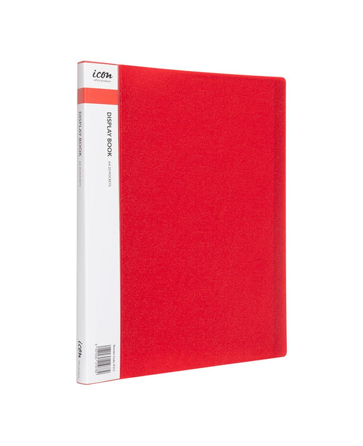 DISPLAY BOOK ICON A4 20 POCKET RED