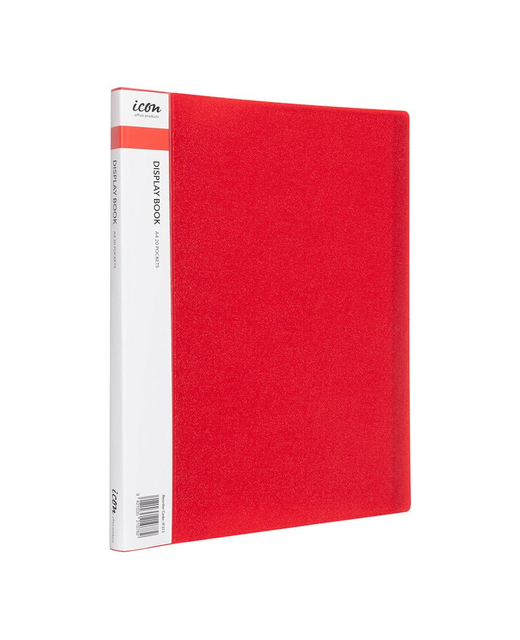 DISPLAY BOOK ICON A4 20 POCKET RED