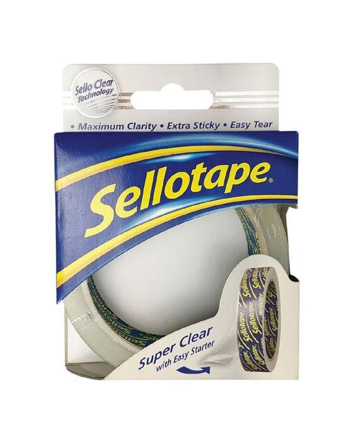 Sellotape Super Clear Boxed 24mm x 50m