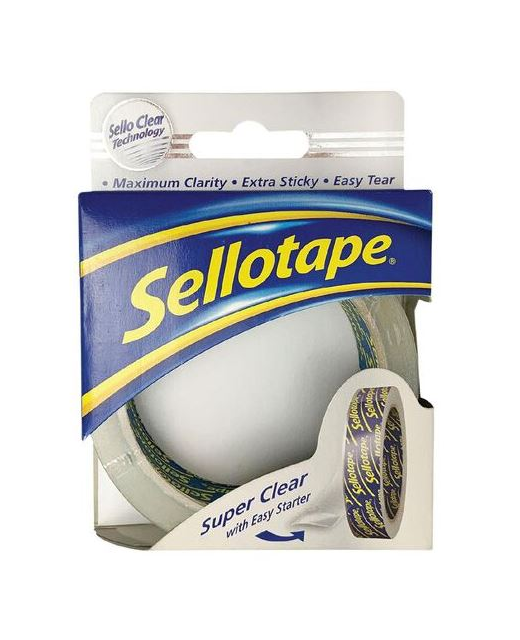 Sellotape Super Clear Boxed 24mm x 50m