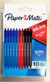 PEN INKJOY 100R 1.0 PACK OF 10  3 COLOURS