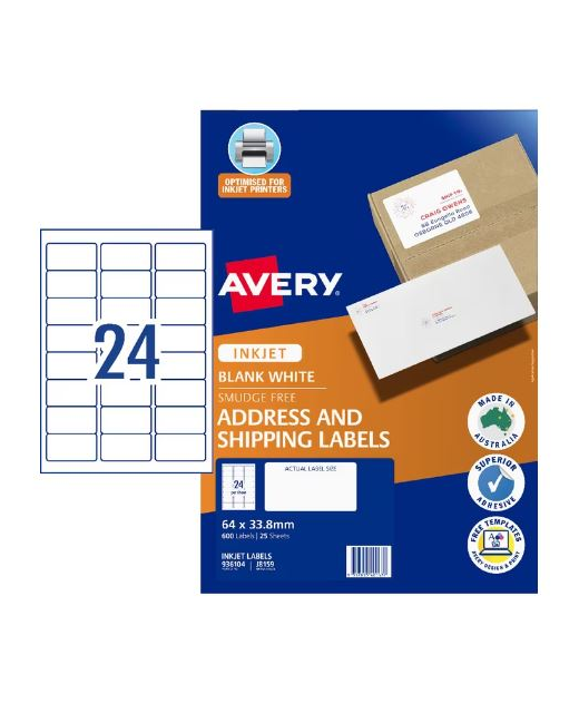 Avery Address and Shipping Labels Blank White