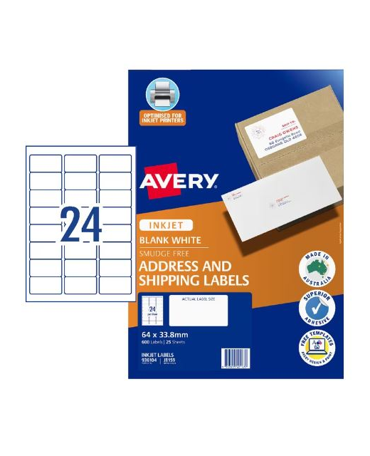 Avery Address and Shipping Labels Blank White