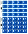 Filecorp Number 1 Label C-EZI, Sheet of 40 - Blue