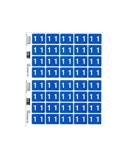 Filecorp Number 1 Label C-EZI, Sheet of 40 - Blue