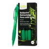 PEN ICON BALLPOINT RETRACTABLE GRIP GREEN 10 PACK