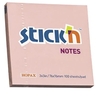 STICKN NOTES 76X76 100 SHEET PINK PAD